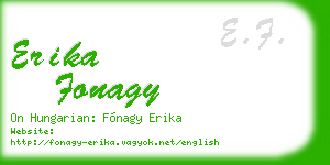 erika fonagy business card