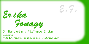 erika fonagy business card